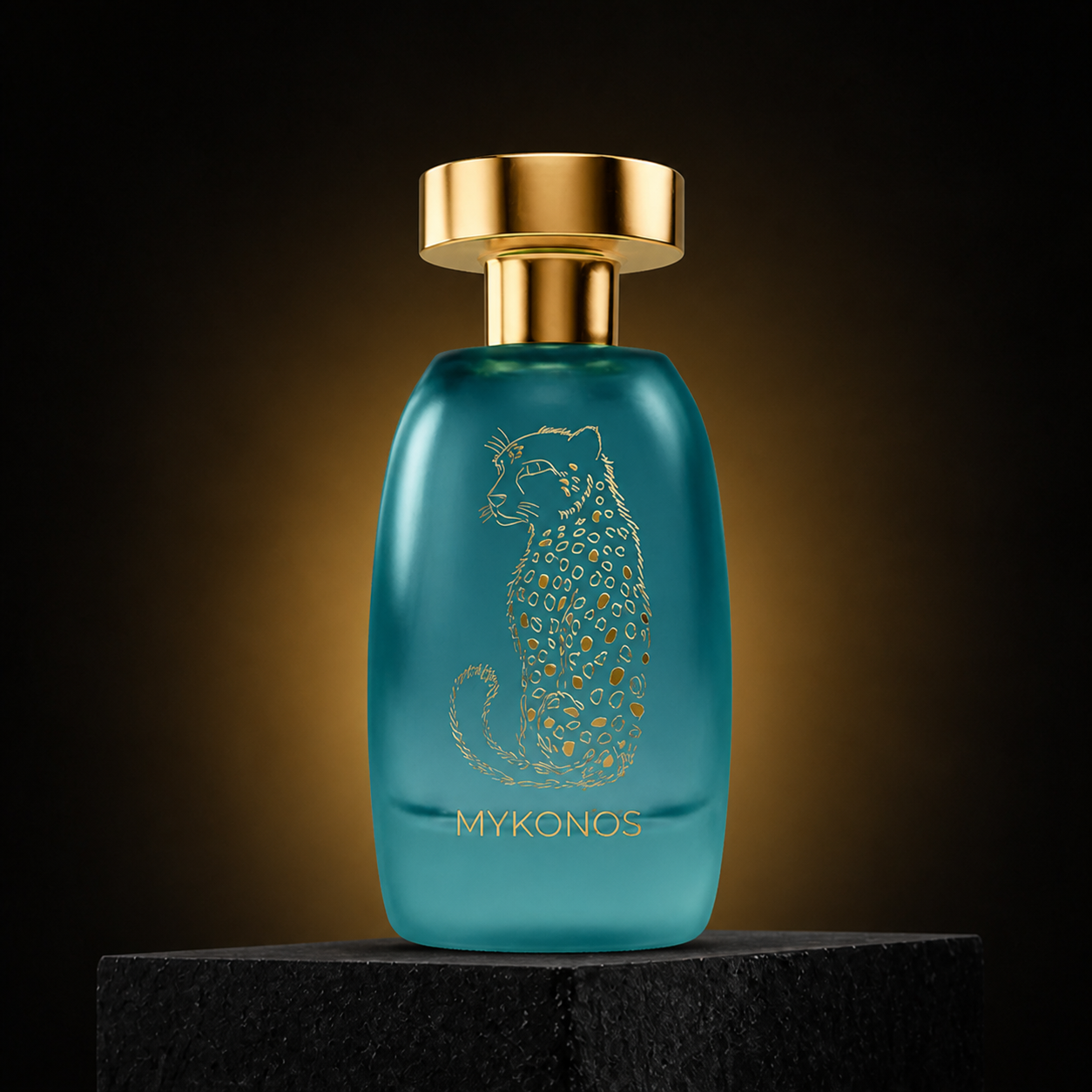 Dream Scape — Mykonos em cenário editorial premium preto e dourado