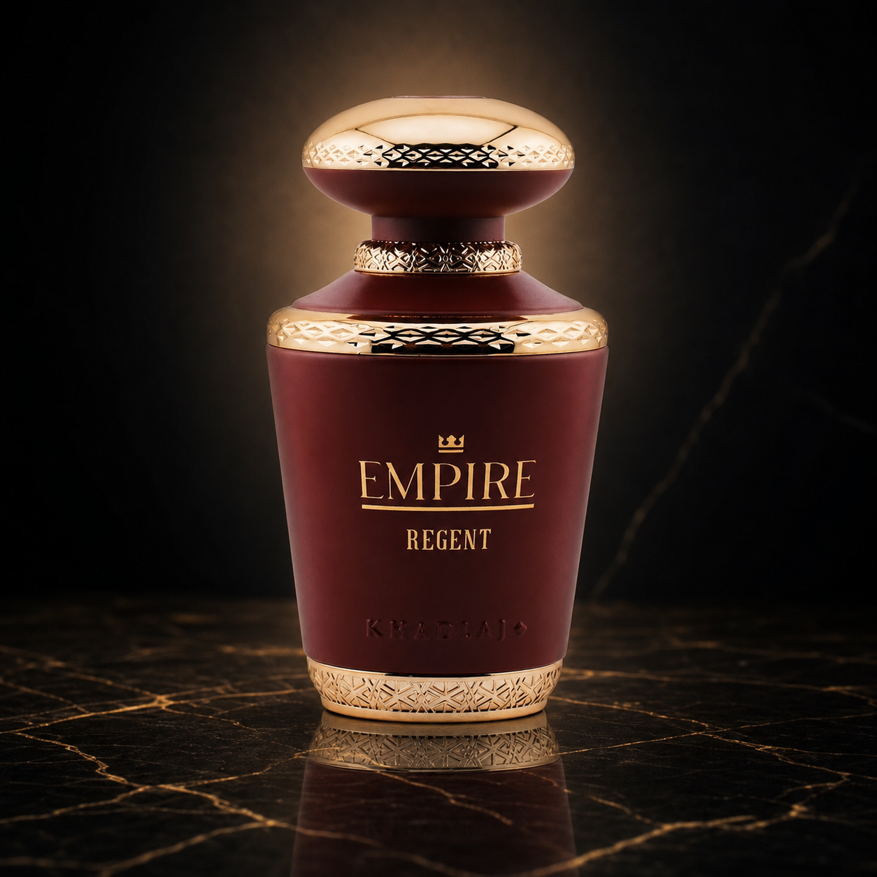 Empire Regent da Khadlaj em cenário editorial preto e dourado