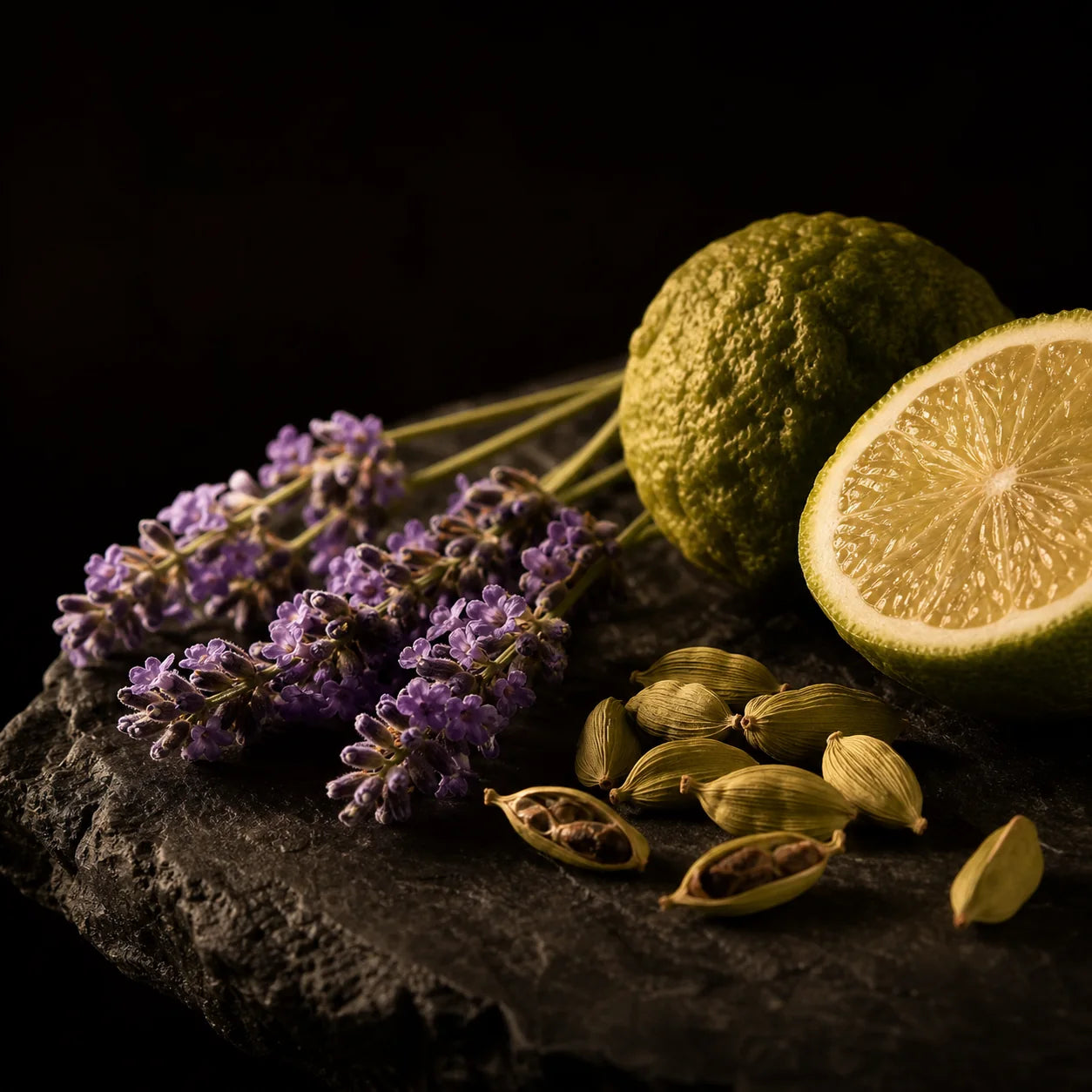 Lavanda, bergamota e cardamomo, notas de saída de Island Vanilla Dunes