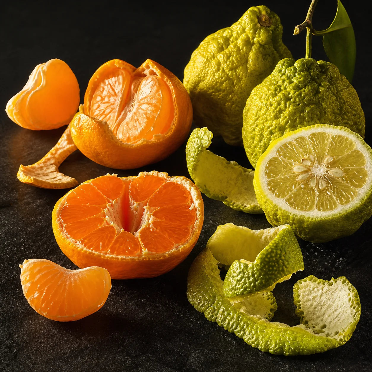 Mandarina, citrinos e bergamota, notas de saída de Shiyaaka Snow