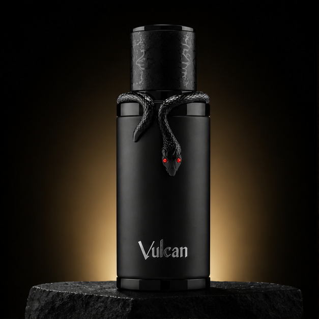 Vulcan Black Friday — French Avenue em cenário editorial premium preto e dourado