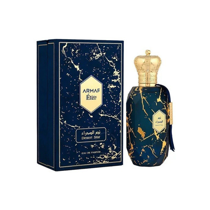 Desert Star — Armaf — frasco do perfume em fundo branco