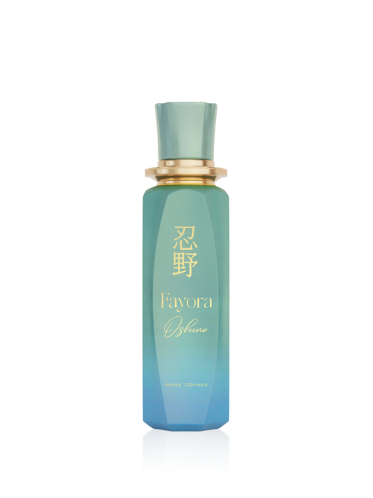Fayora Oshino — Paris Corner — frasco do perfume em fundo branco
