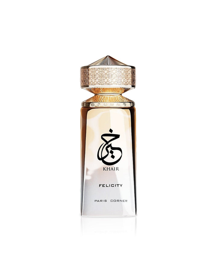 Khair Felicity — Paris Corner — frasco do perfume em fundo branco