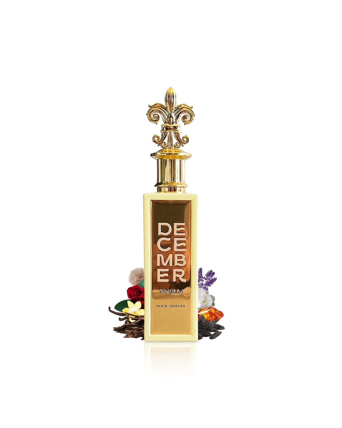 December Vanilla — Paris Corner — frasco do perfume em fundo branco