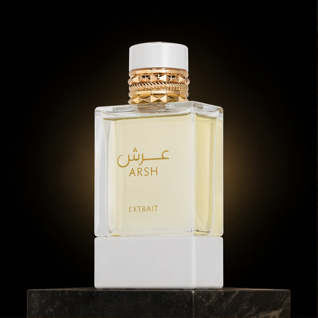 Arsh — French Avenue em cenário editorial premium preto e dourado