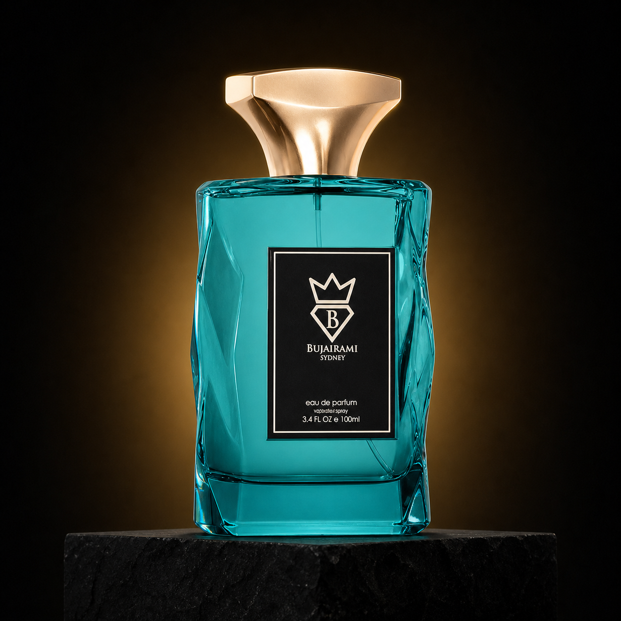 No Limit — Bujairami em cenário editorial premium preto e dourado