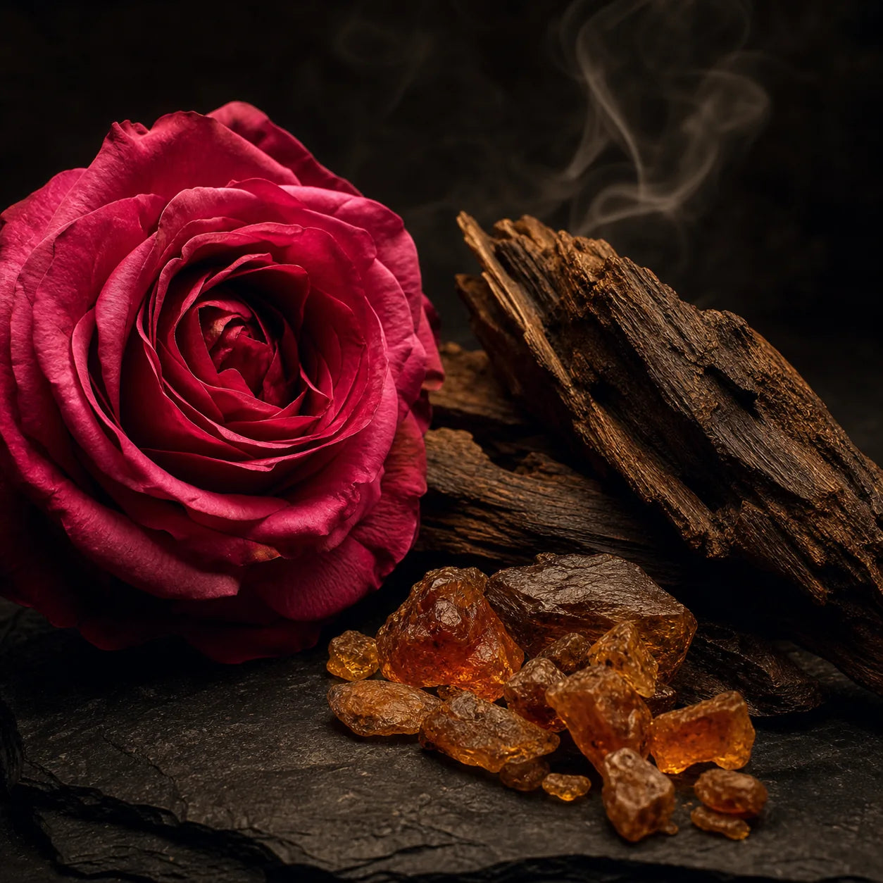 Rosa turca, oud e incenso, notas de coração de Rose Couture