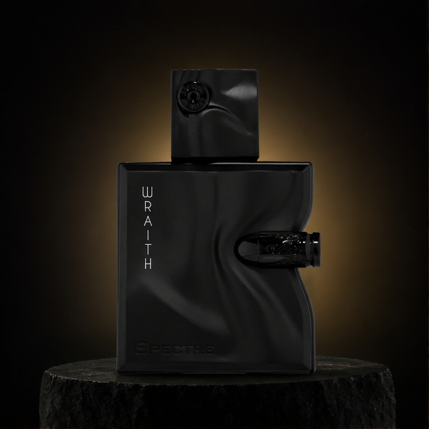 Spectre Wraith — French Avenue em cenário editorial premium preto e dourado